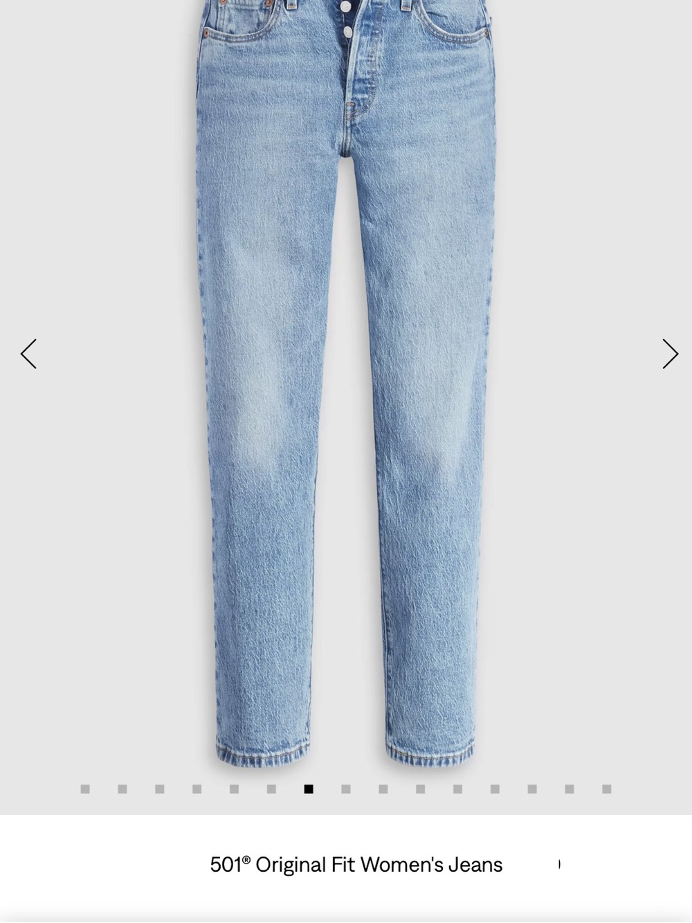Levi's Women's Original Fit 501 jeans - hollow days light wash